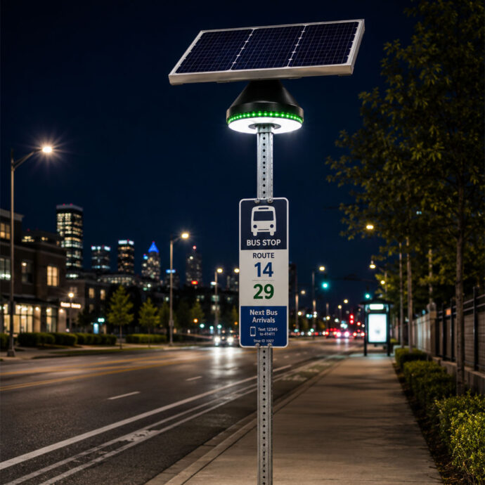 Bus stop sign